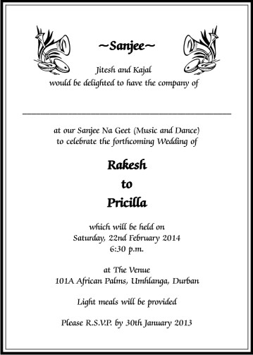 Sangeet ceremony invitation card 7 - Parekh Cards